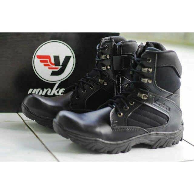Sepatu Delta 8 Inchi Cream Safety Ujung Besi Work   Boots Kickers Grade Ori Import Pria Kerja Murah