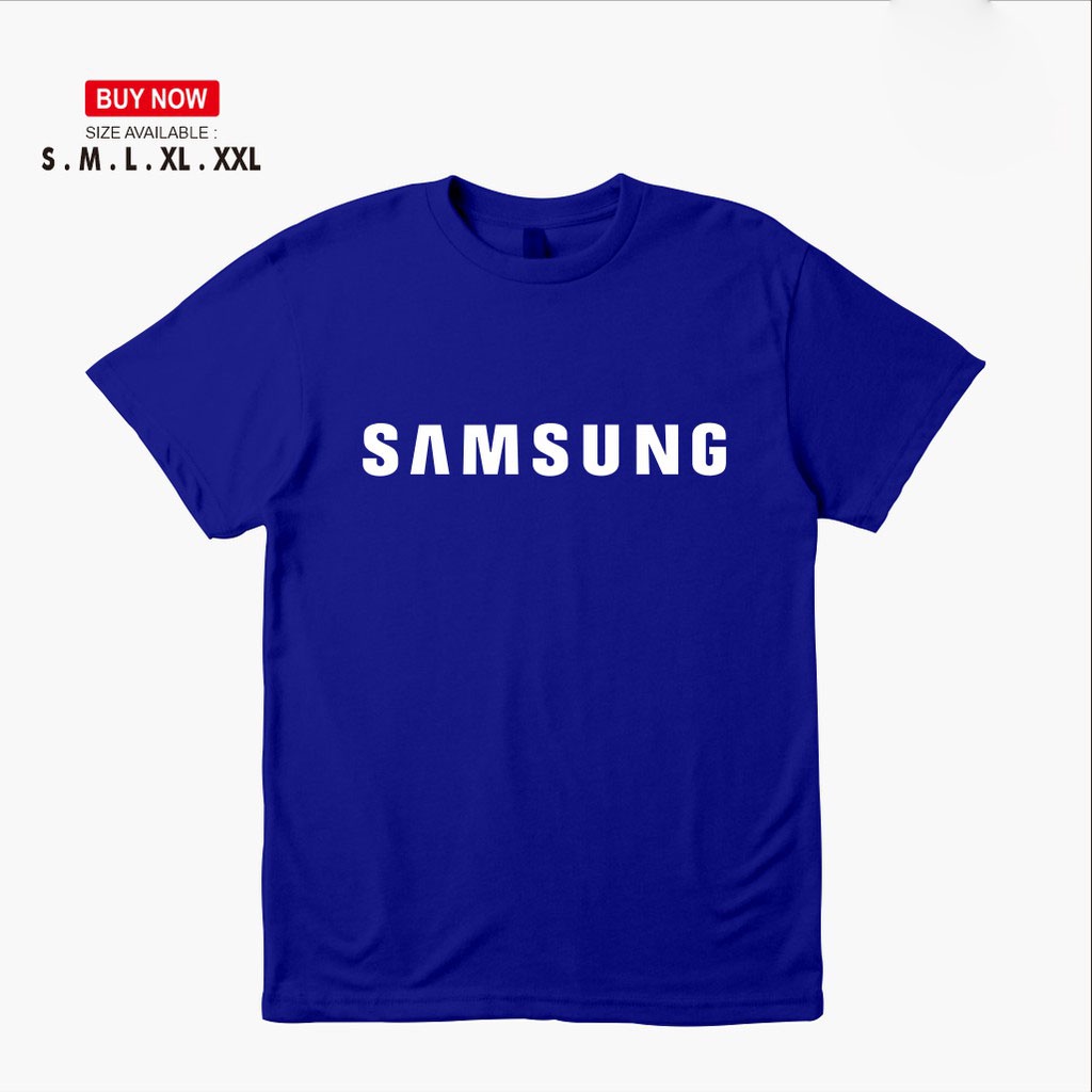 Kaos Logo SAMSUNG dewasa bahan combed halus 30s