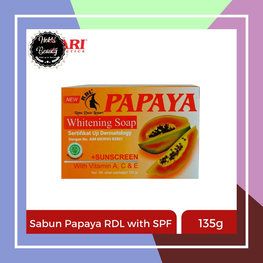 Sabun RDL Papaya Whitening Original with Sunscreen BPOM 135gr