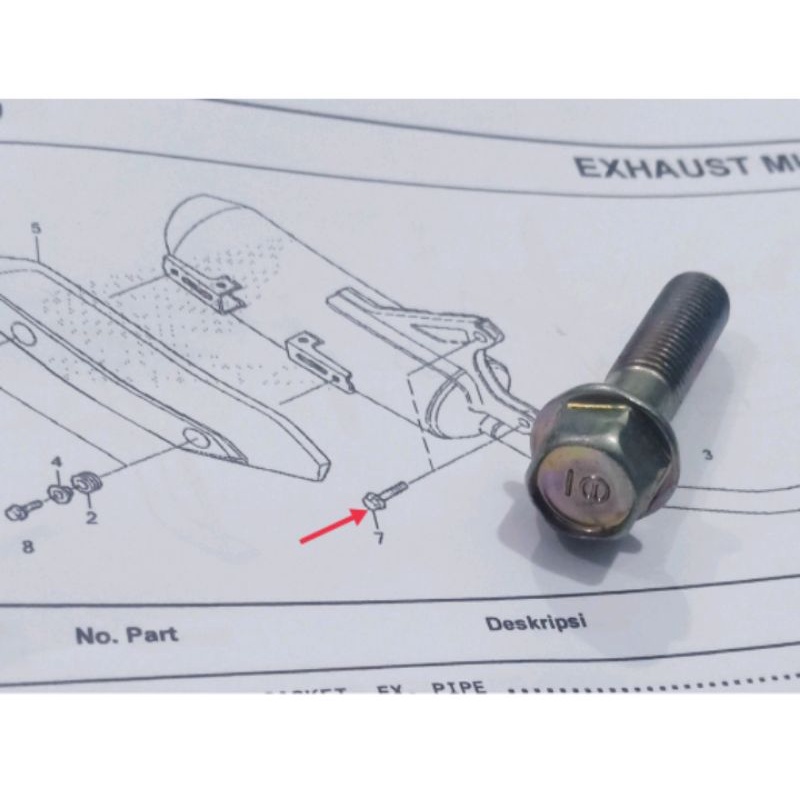 baut knalpot Honda beat
