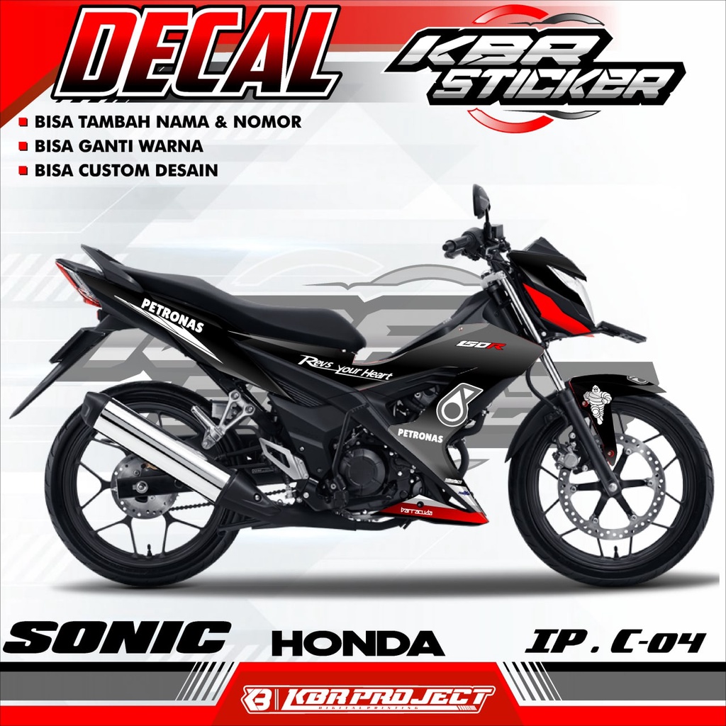 SONIC (COD) STICKER DECAL FULL BODY MOTOR SONIC.04