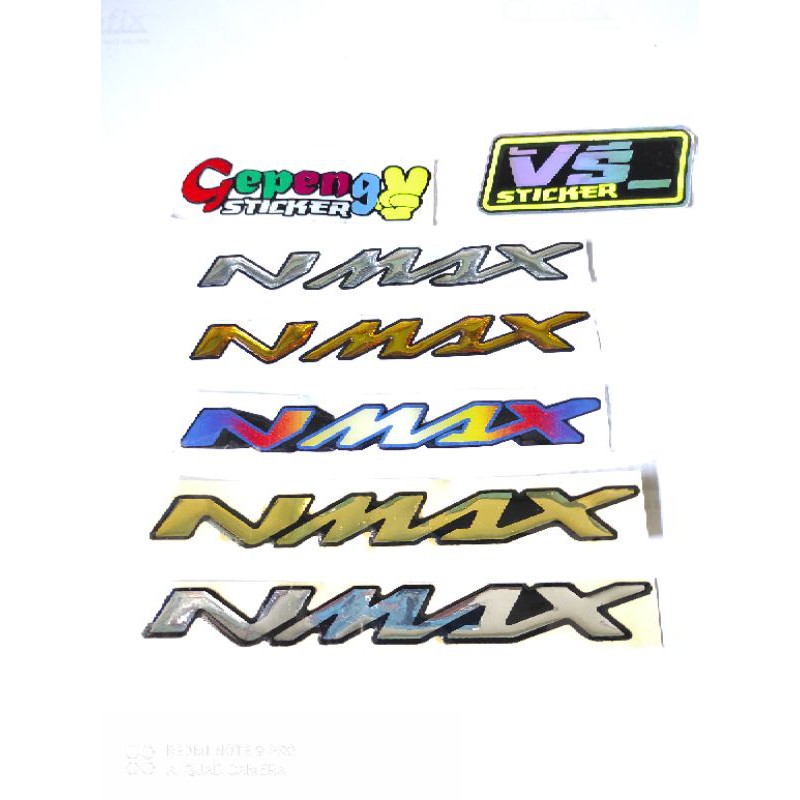 sticker timbul emblem logo yamaha nmax thailand thailook twotone murah