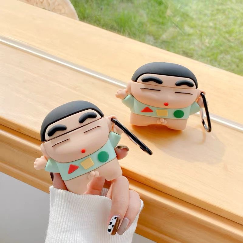 (COD) COD Case Airpods 2 3D Premium Gen 1 Lucu Karakter Inpods 12 Polos Hitam i12 Boba Minnie Toothless Minion-Shinchan Full