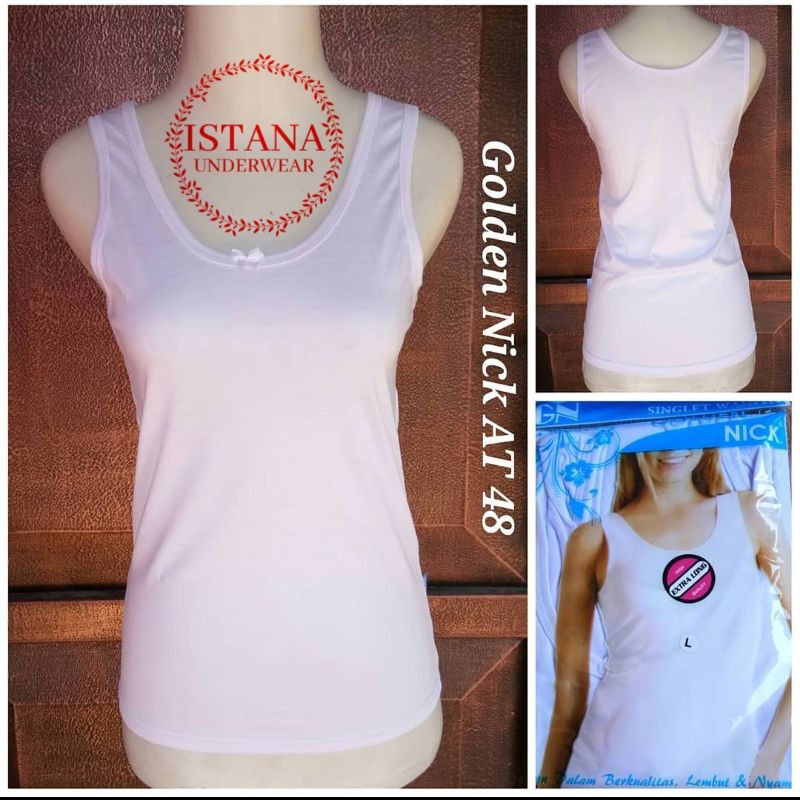 Singlet Tanktop Wanita Remaja Dewasa Putih Lembut / Singlet cewek golden nick putih polos