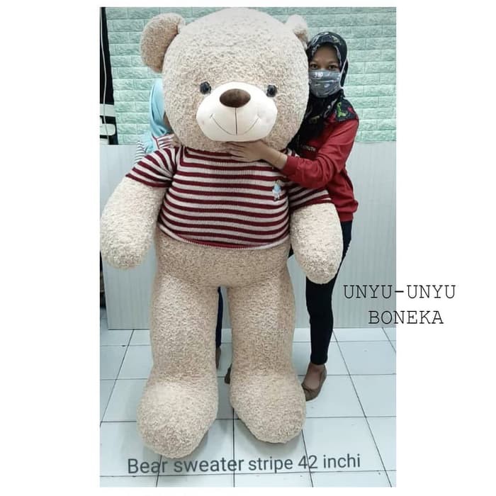 boneka teddy bear sweater teddy house 1,2m jumbo big giant besar bear Berkualitas