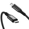 Usb3.1 Type-c to usb-c cable choetech 2m data-charge 10Gbps 100w 5a 4k braided xcc-1007