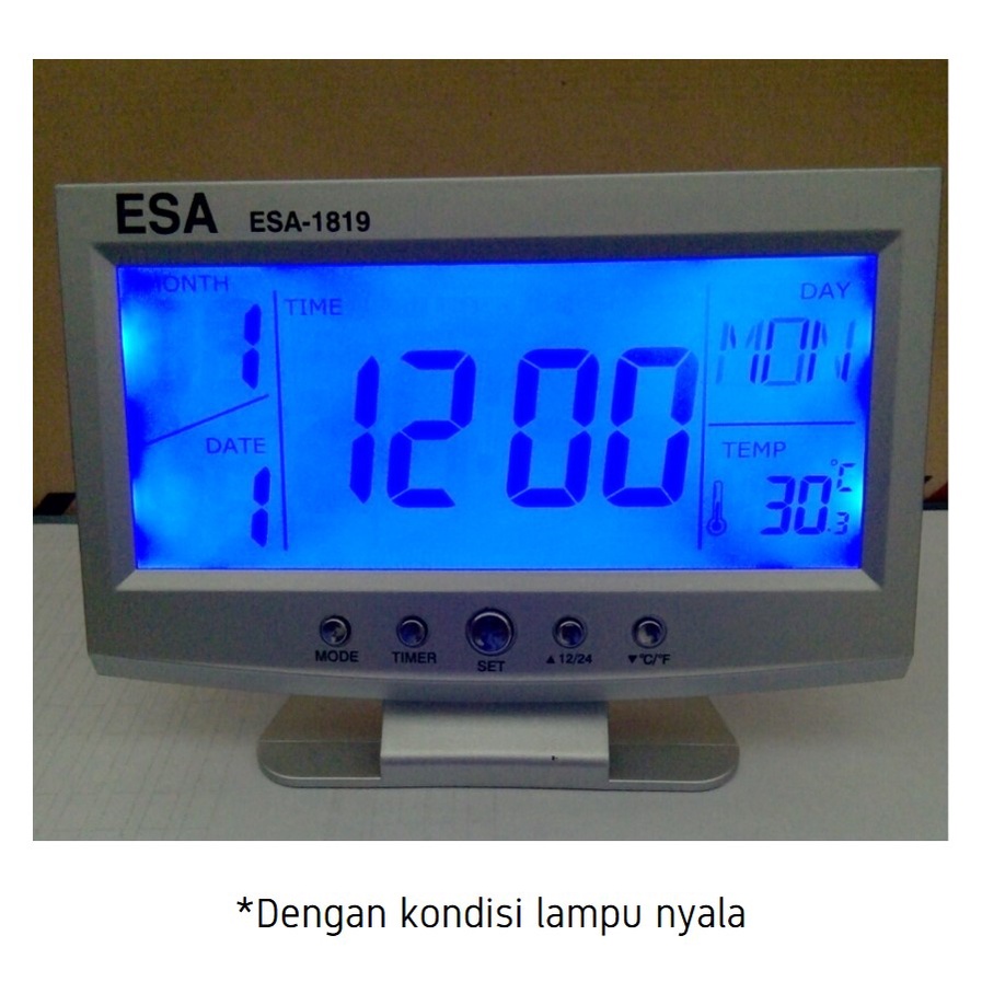 Jam Meja Weker Smart Digital Alarm Clock Silver