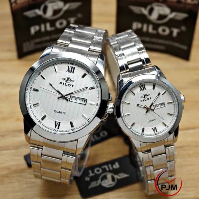 Jam Tangan Couple Pria/Wanita Original Pilot Rantai Wajin