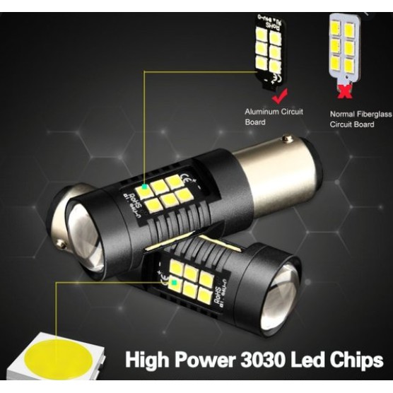 Lampu T20 27 smd led Mobil rem senja sein 7440 wy21w Putih Kuning sen