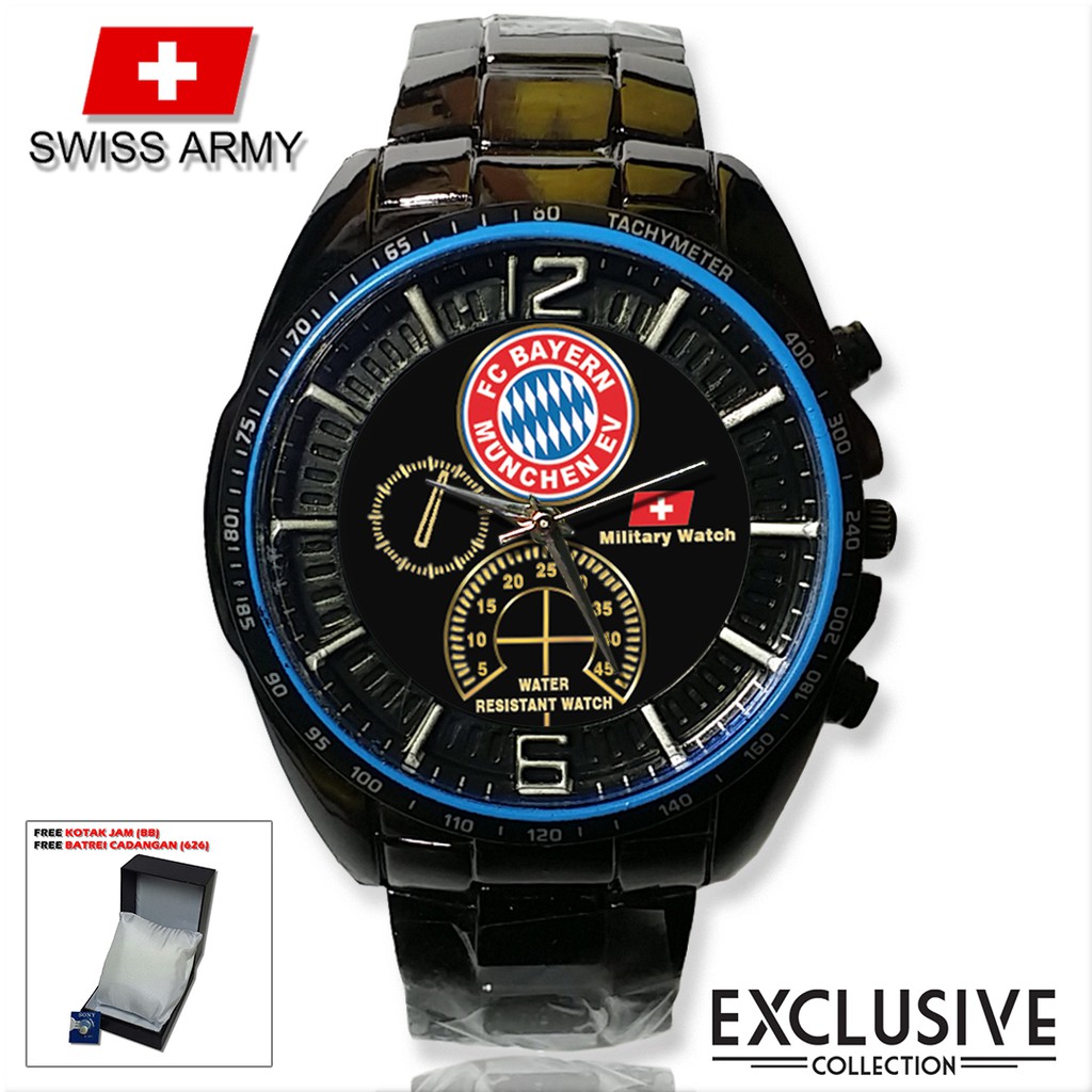 (Istimewa Bossque) Jam BAYERN MUNCHEN Rantai Sport