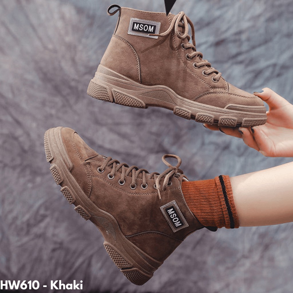 SEPATU BOOTS WANITA MODEL TERBARU IMPORT K POP FASHION TERKINI HW610 SE MATA KAKI