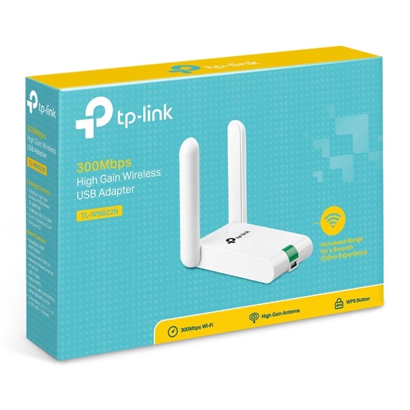 TP-LINK TL-WN822N High Gain Wireless USB WiFi Adapter 300Mbps TPLINK