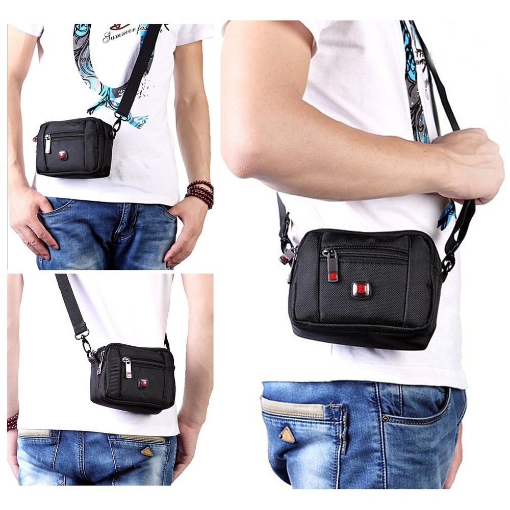tas hp pinggang selempang kecil import swiss army pria Limited