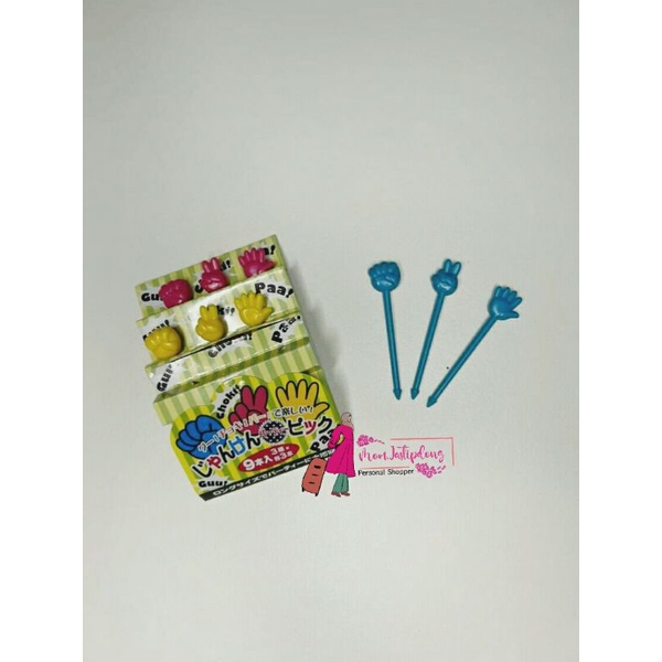 Tusukan Bento Tangan Food Picks Batu Gunting Kertas