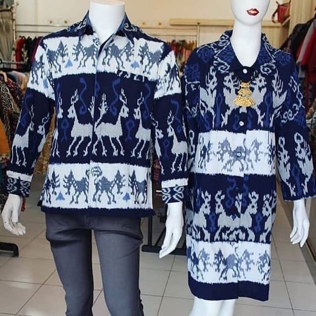 Baju tenun troso set tenun troso motif sumbawa kemeja tenun dress tenun