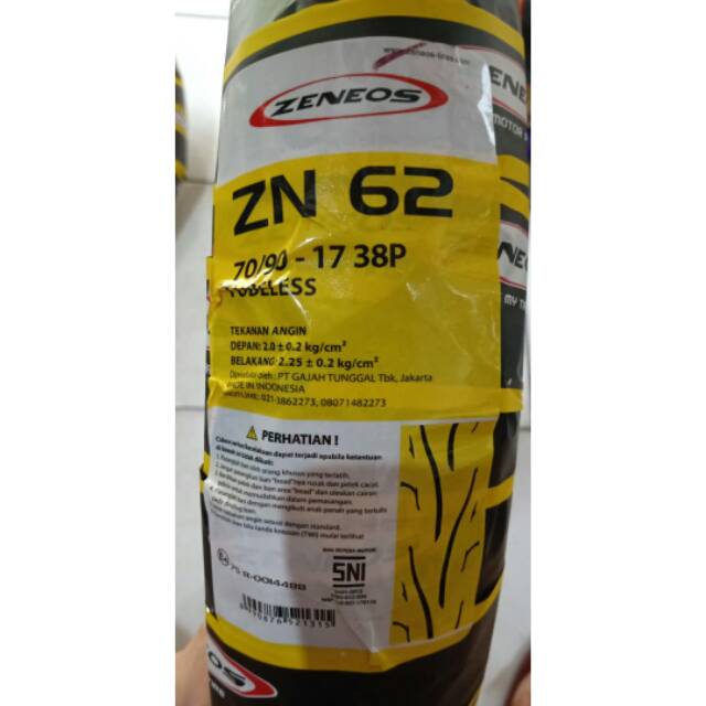 Ban Zeneos 70/90-17 ZN62 Tubeless