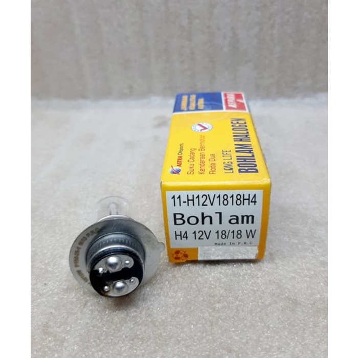 Lampu Bohlam Depan Halogen - Karisma Supra X 125 Beat Mio 18/18W Asli Aspira 11-H12V1818H4