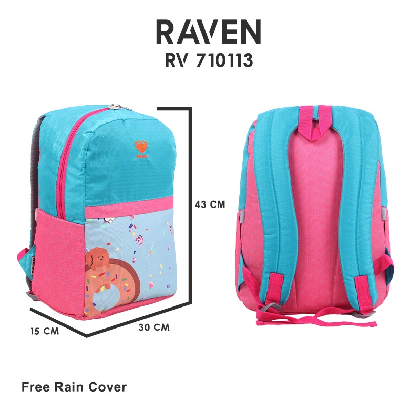 [KLIKTAS] Tas Ransel Korea Wanita Raven 710113 Backpack Sekolah Motif BTS Printing