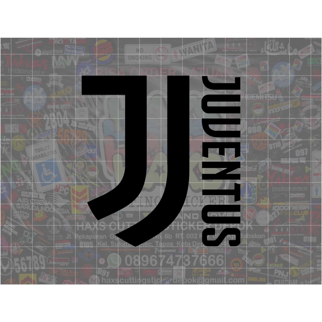 Cutting Sticker Logo Juventus Baru Ukuran 8 Cm Untuk Mobil &amp; Motor