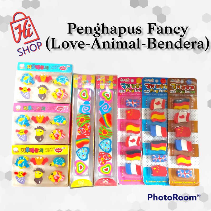 

Penghapus Fancy Set Lucu ( Bermotif Love-Animal-Bendera) (Bisa COD)