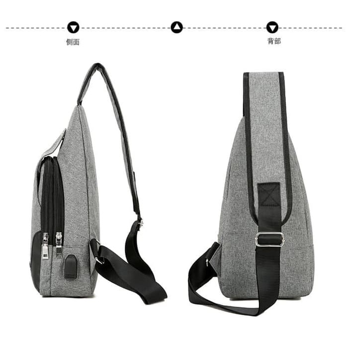 Mega_1688 Tas Selempang Anti Air Kanvas SPEN USB Sling Bag Canvas Vr2 MG649