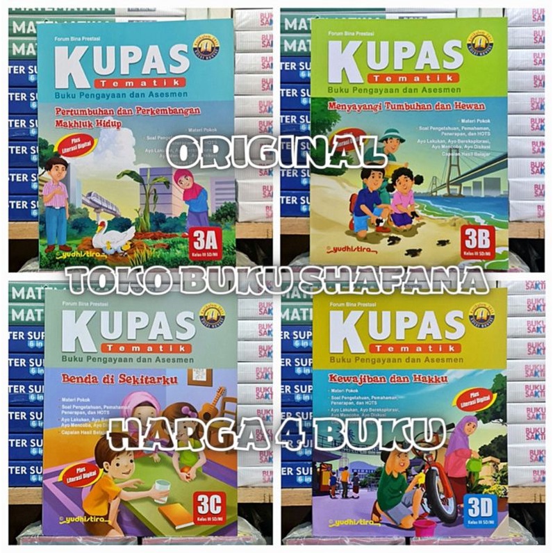 Paket Buku Kupas Tematik 3A 3B 3C 3D Kelas 3 SD Yudhistira K13 Edisi Revisi ( Harga 4 Buku )