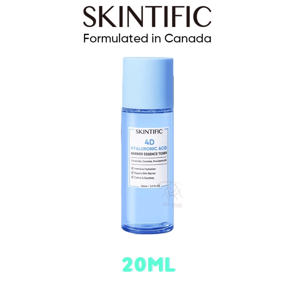 SKINTIFIC 4D Hyaluronic Acid (HA) Barrier Essence Toner Hydration Toner Defeat Dryness In10S 20ml MINI Travel Size BPOM