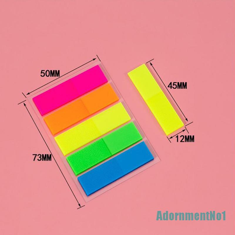 (AdornmentNo1) 100 Lembar Kertas Memo Sticky Note / Post-It Fluorescent