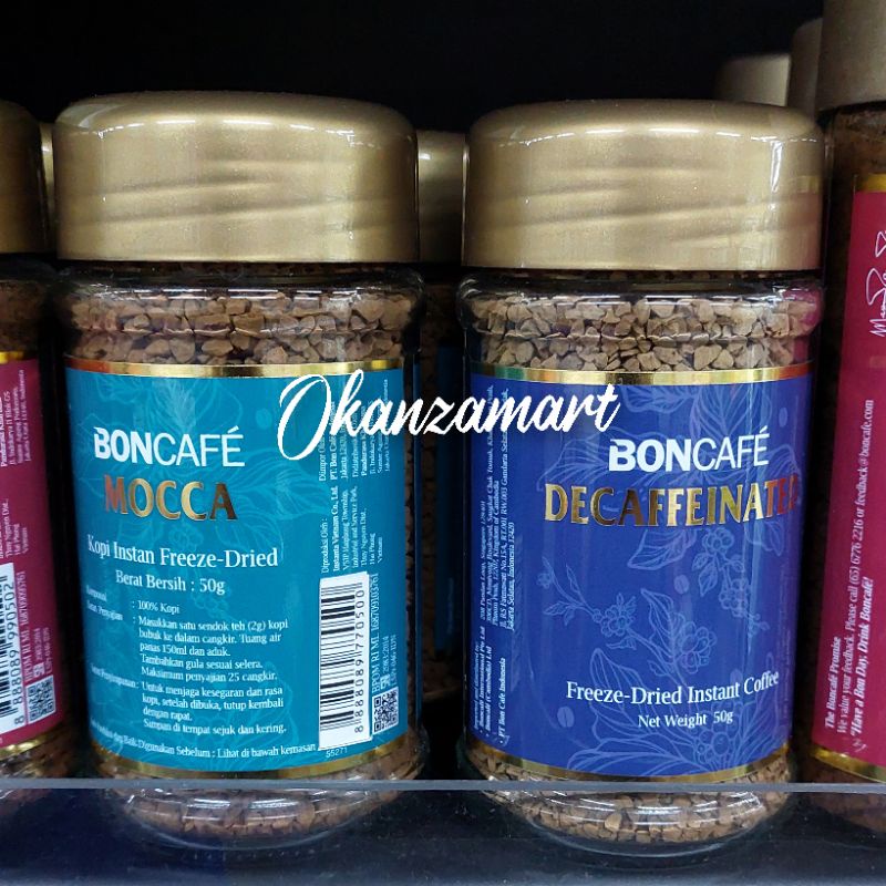 

Boncafe Kopi Instant Colombiana|Mocca|Decaffeinate 50gr
