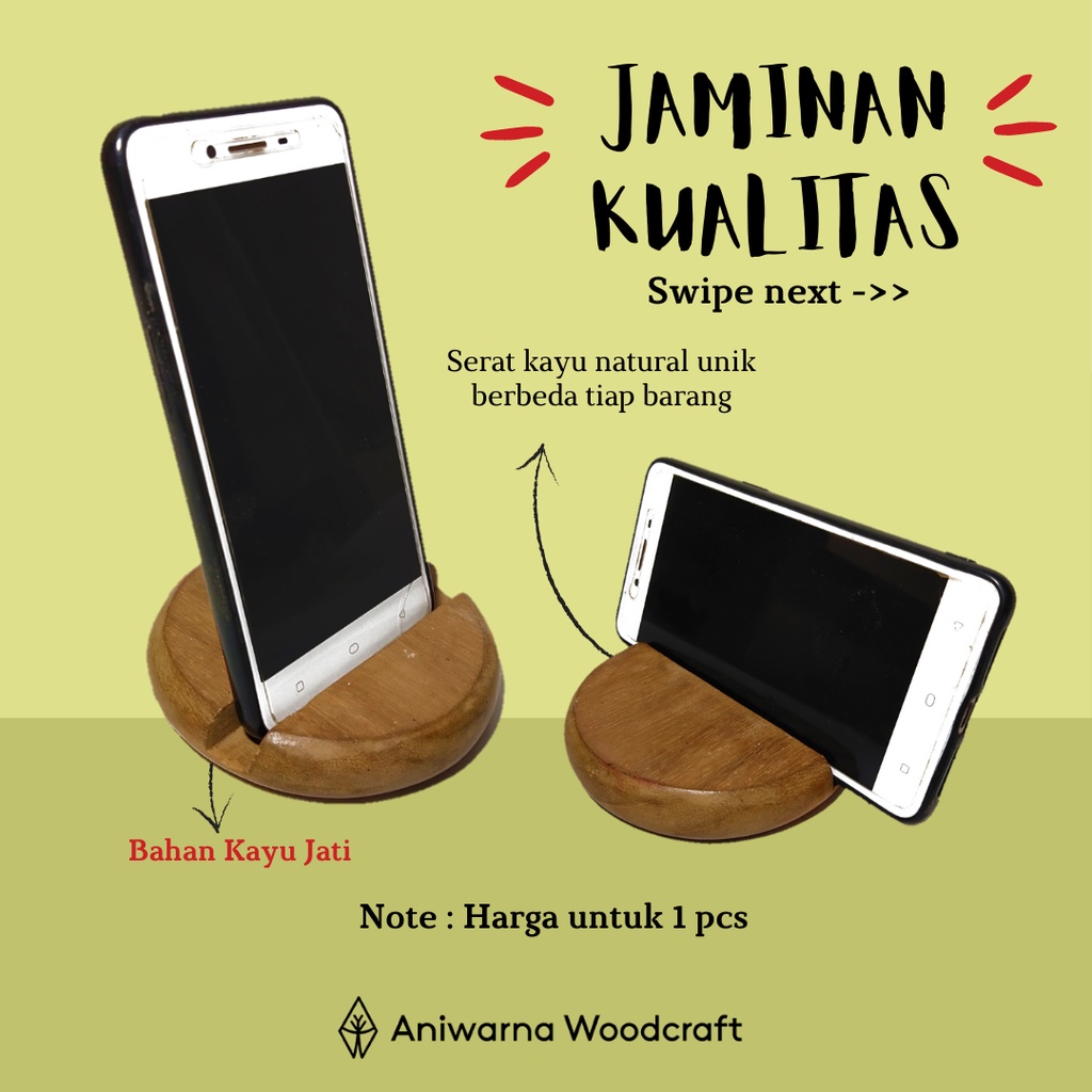 Phone Holder / Stand HP / Penyangga HP Kayu Jati