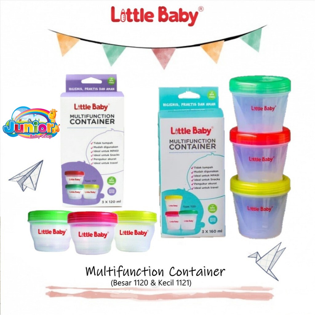 Little Baby M Container - Multifunction container 3x160ml &amp; 3x120ml