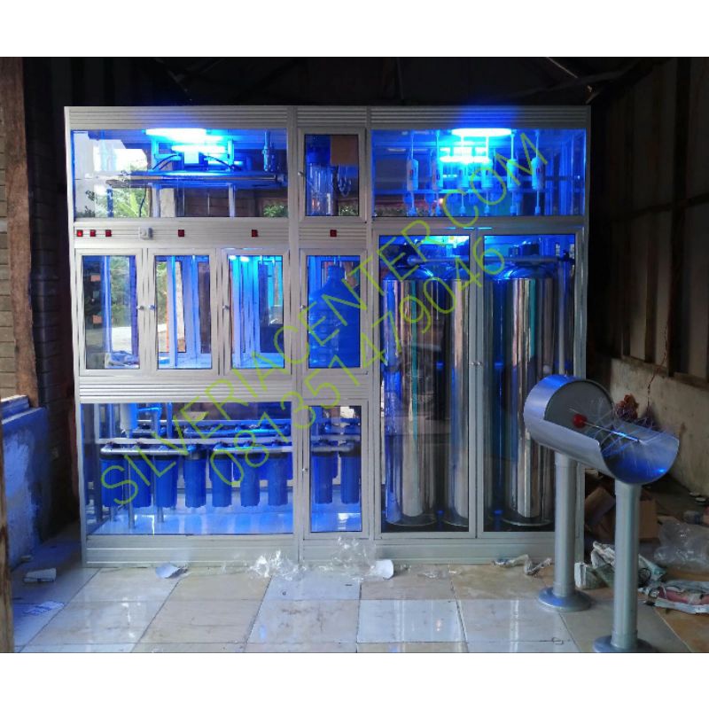 alat mesin usaha depot air minum isi ulang galon bio hexa ozone mineral tanpa tandon 3tabung 3isi ( 