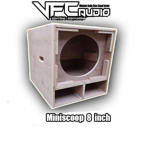 Box Subwoofer 8 inch Miniscoop Bahan 12mm