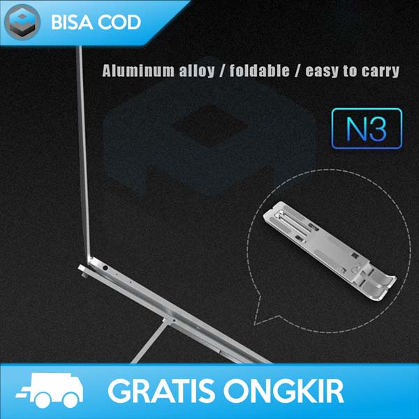 STAND LAPTOP FOLDING ADJUSTABLE BRACKET ALUMUNIUM ALLOY BY NUOXI N3