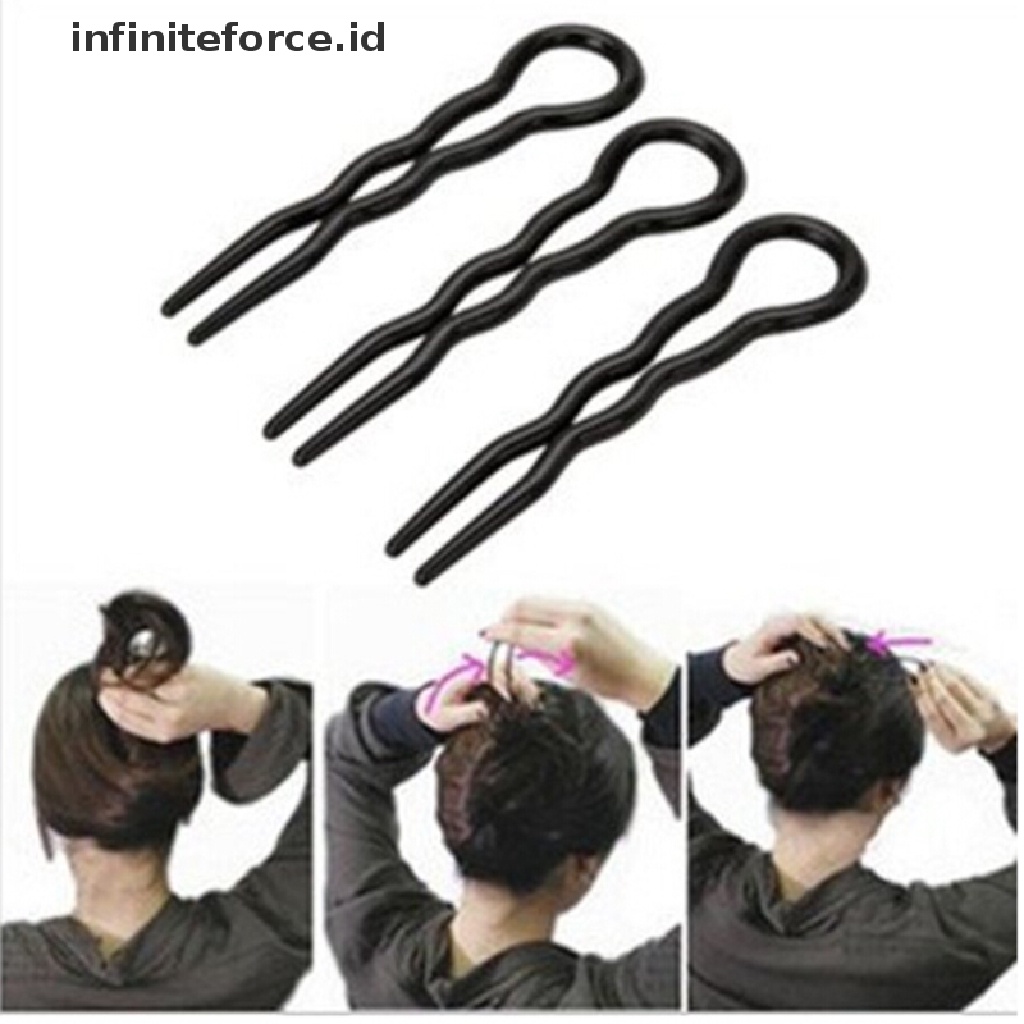 (Infiniteforce.Id) Favorite 3pcs / 1 Set Jepit Rambut Spiral Ajaib Untuk Wanita