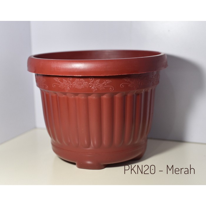 Unik Pot Kembang | Pot Bunga Plastik | Pot Bunga - PKN20 merah Murah