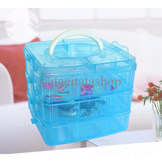 Tempat Penyimpanan Koper Mini Transparan Desktop storage