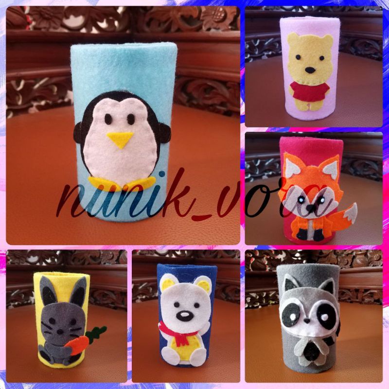 

Tempat pensil dari botol/kaleng bekas karakter animasi