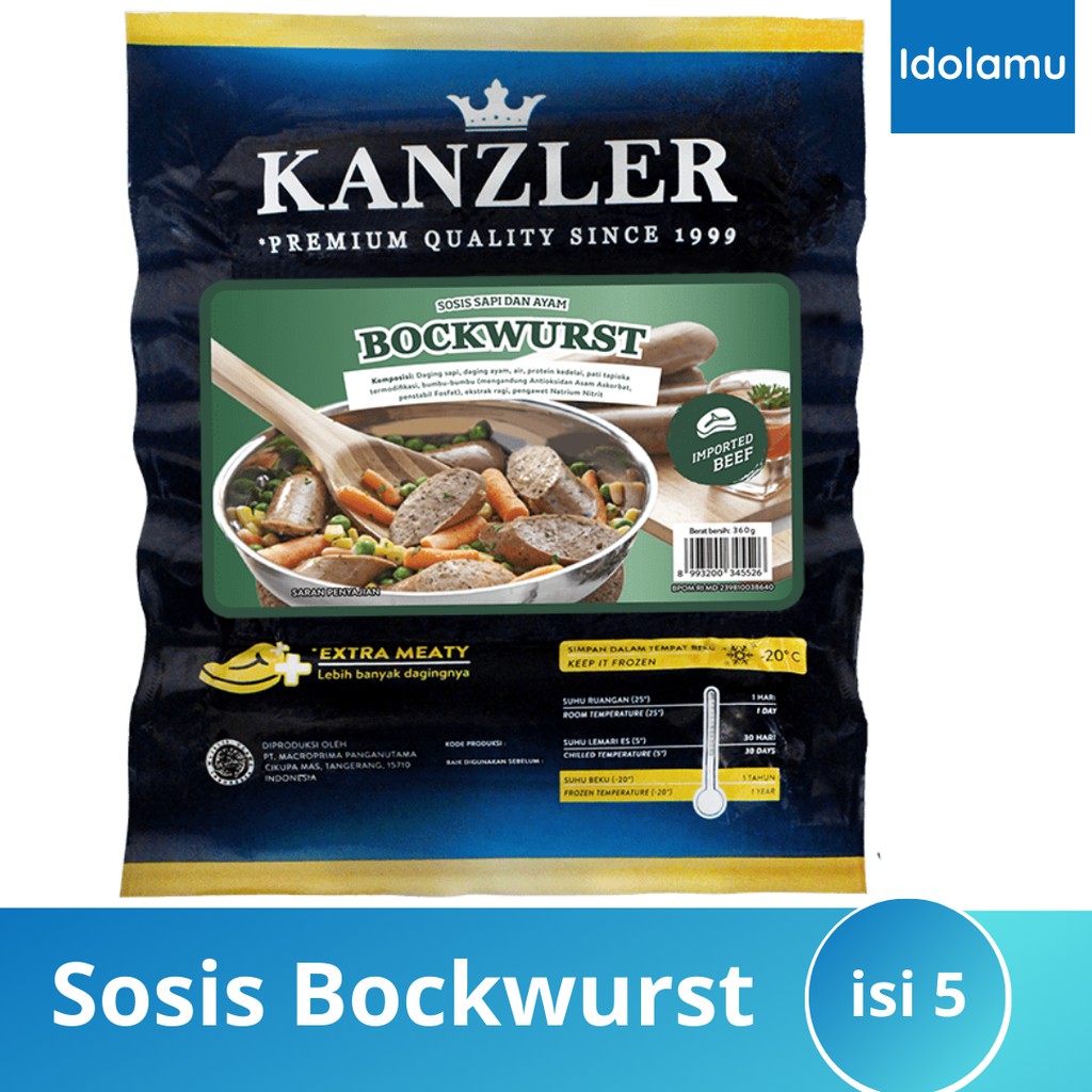 

Sosis Bockwurst 360 Gram KANZLER