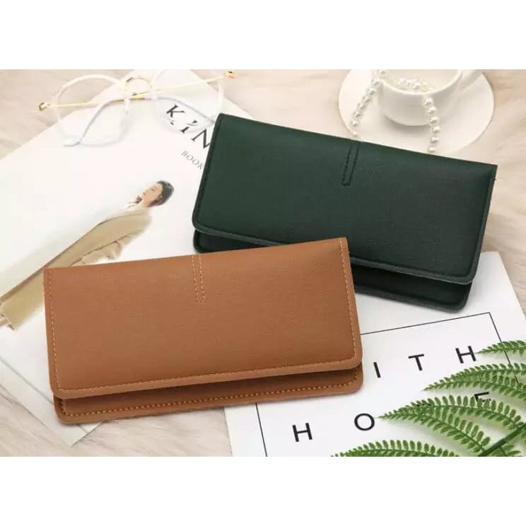 Forever Youth Dompet Lipat Tipis Dompet Panjang Wanita fashion Korea-4