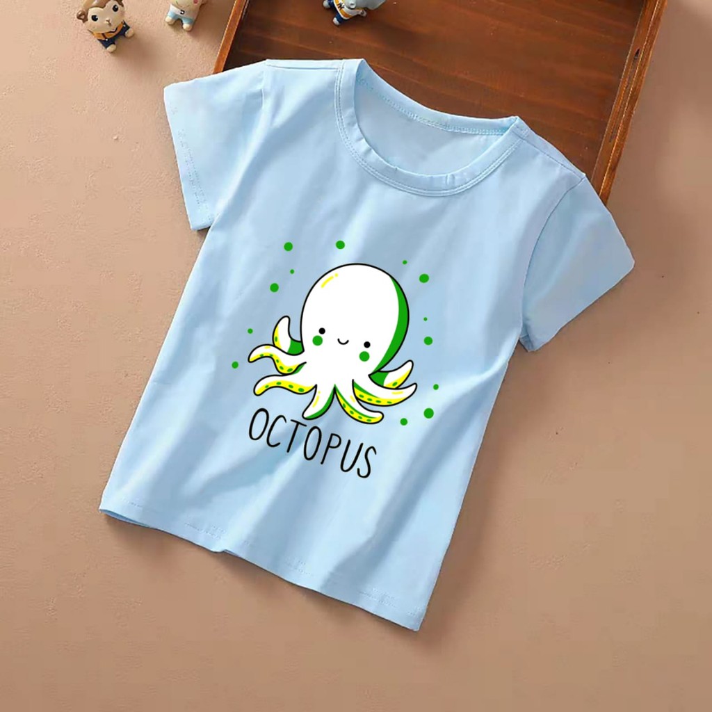 MUKZHOP / KAOS ANAK BOY MOTIF OCTOPUS / TERLARIS