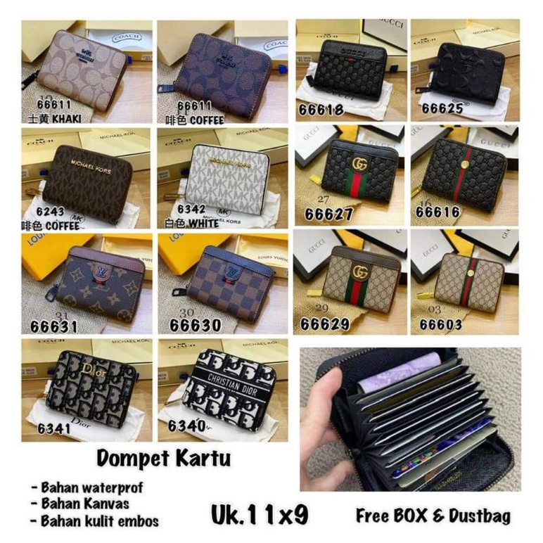 NEW ITEM dompet c*ach dompet kartu card holder mini free box