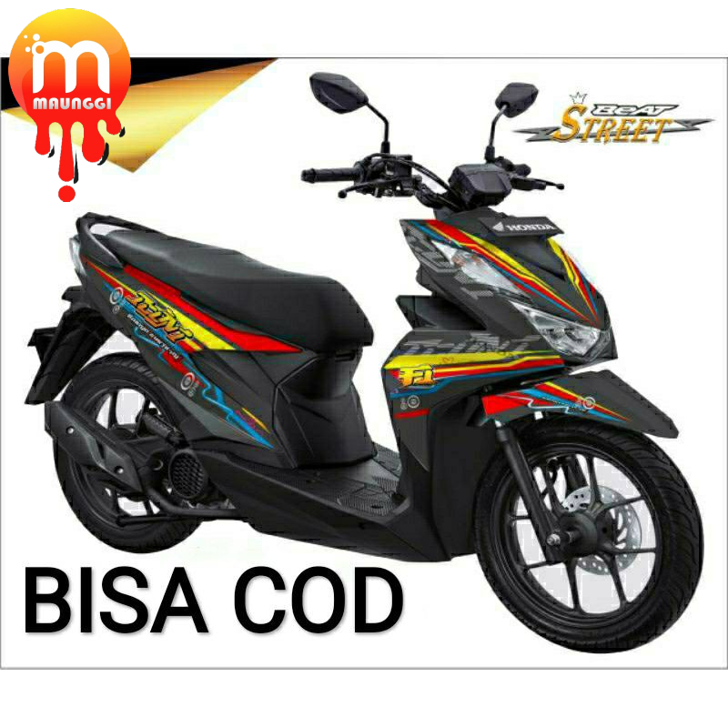 Striping beat street full body Sticker motor Stiker beat variasi full motif Decal beat street  full 
