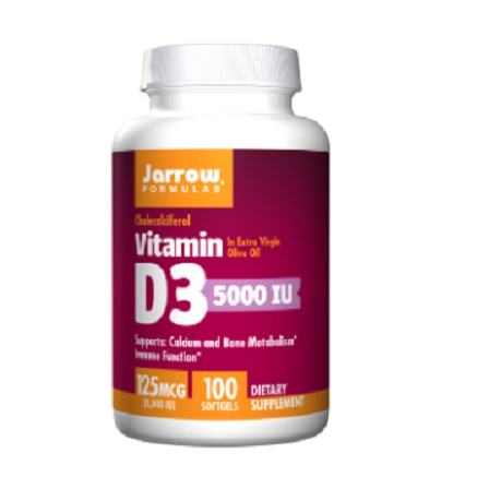 Jarrow Formulas Vitamin D-3 D3 5000 IU 5000IU 100 softgels