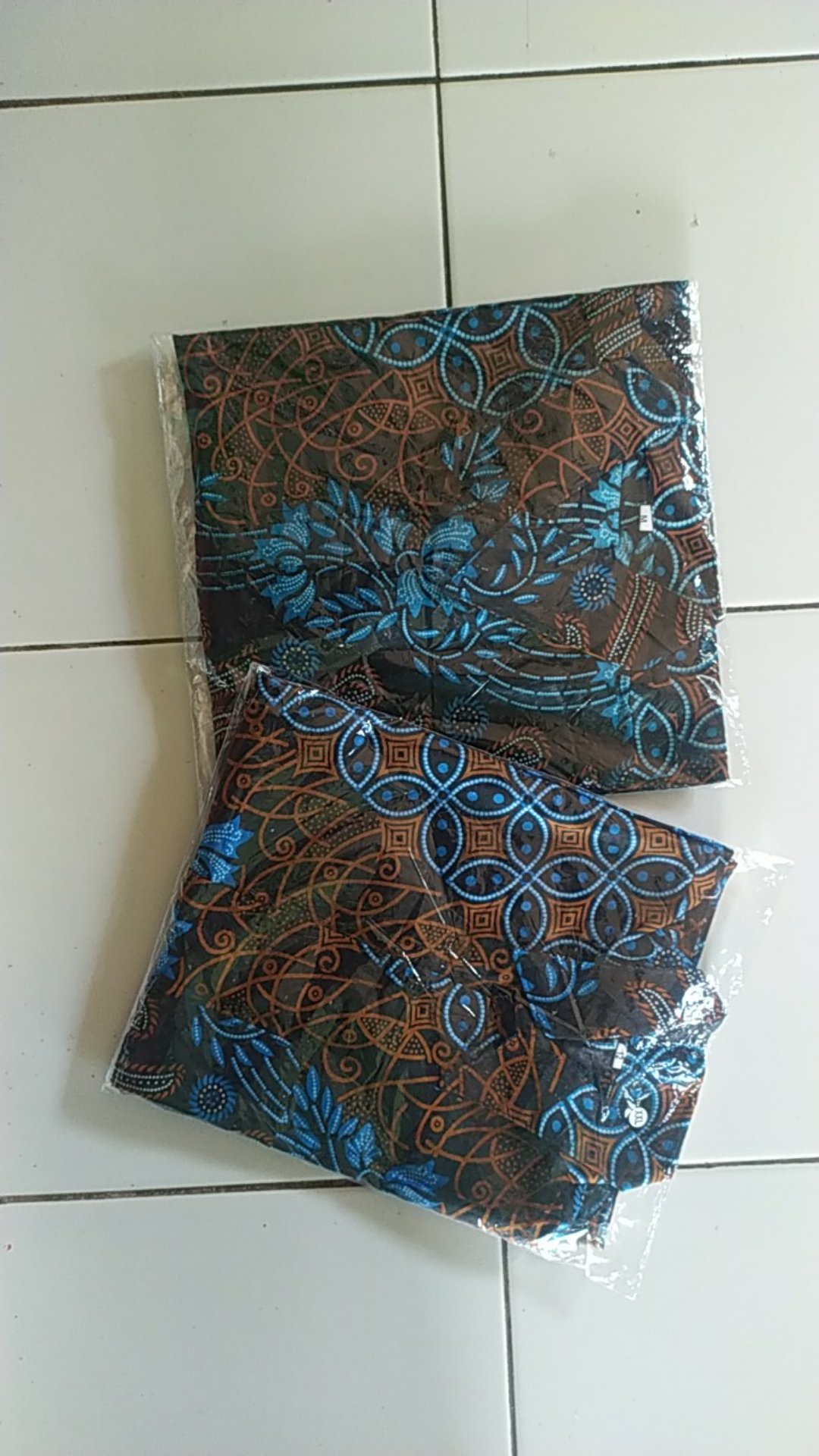 Batik Couple Keluarga Sania Ruffle Ori Ndoro Jowi Dnt Seno Biru