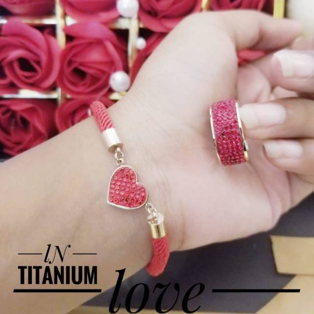 Titanium gelang dan cincin 2023j