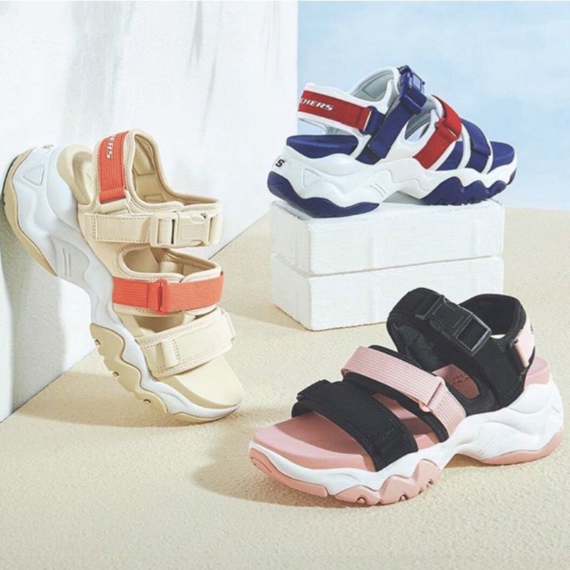 Sepatu Sandal Skechers D Lites Sepatu Wanita / Skechers Sandal D Lites / Sandal skechers Original