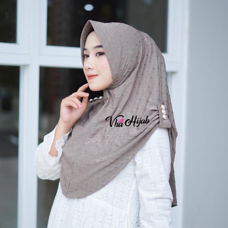 Hijab Instan JERSEY RUBBY KANCING