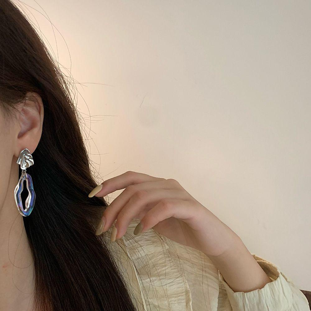 Needway Anting Menjuntai Akrilik Kepribadian Geometris Paduan Gadis Sederhana Wanita Drop Earrings