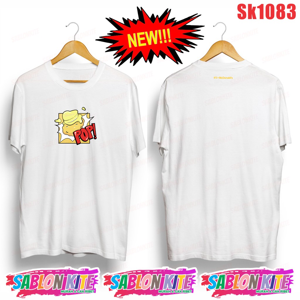 MURAH!!! KAOS KPOP BUTTER POP SK1083 JK FG SG V UNISEX COMBED 30S